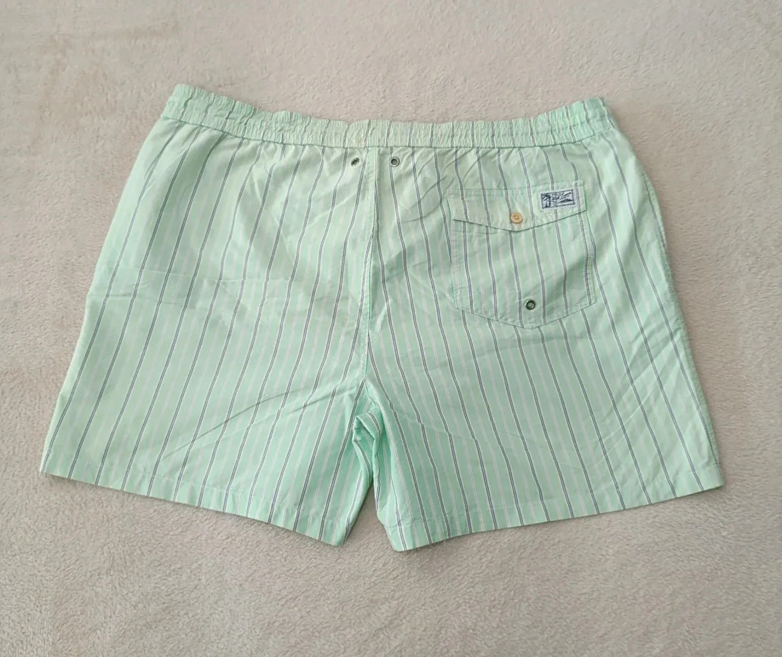 Polo Ralph Lauren Green Striped Swim Trunks Size XXL – photo 2